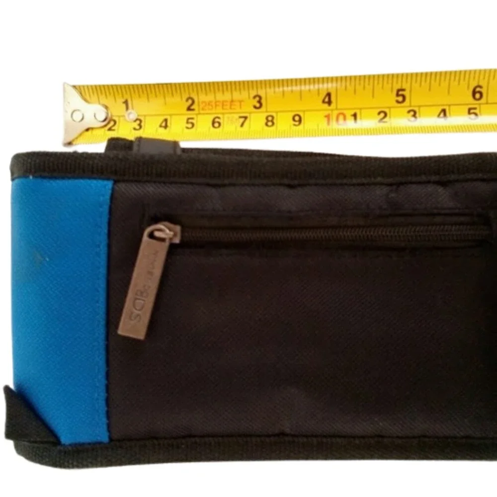 Nintendo DS Travel Case Black/Blue Canvas Flap Zipper Travel Game Bag